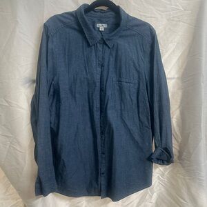 J. Jill Women's Blue Button Down Shirt